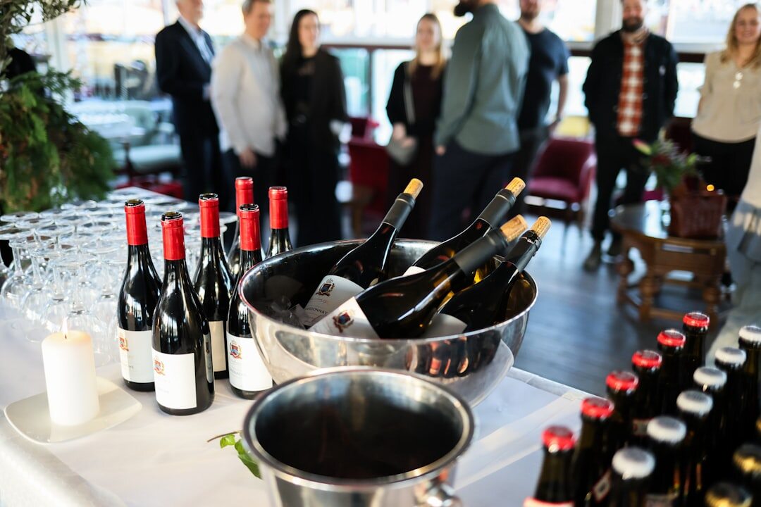 Event photography of guests at a corporate reception