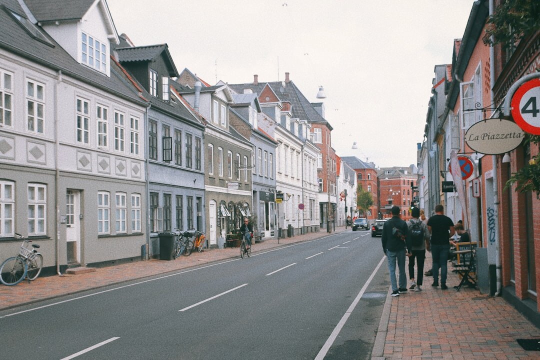 Historic half-timbered houses in Odense old town