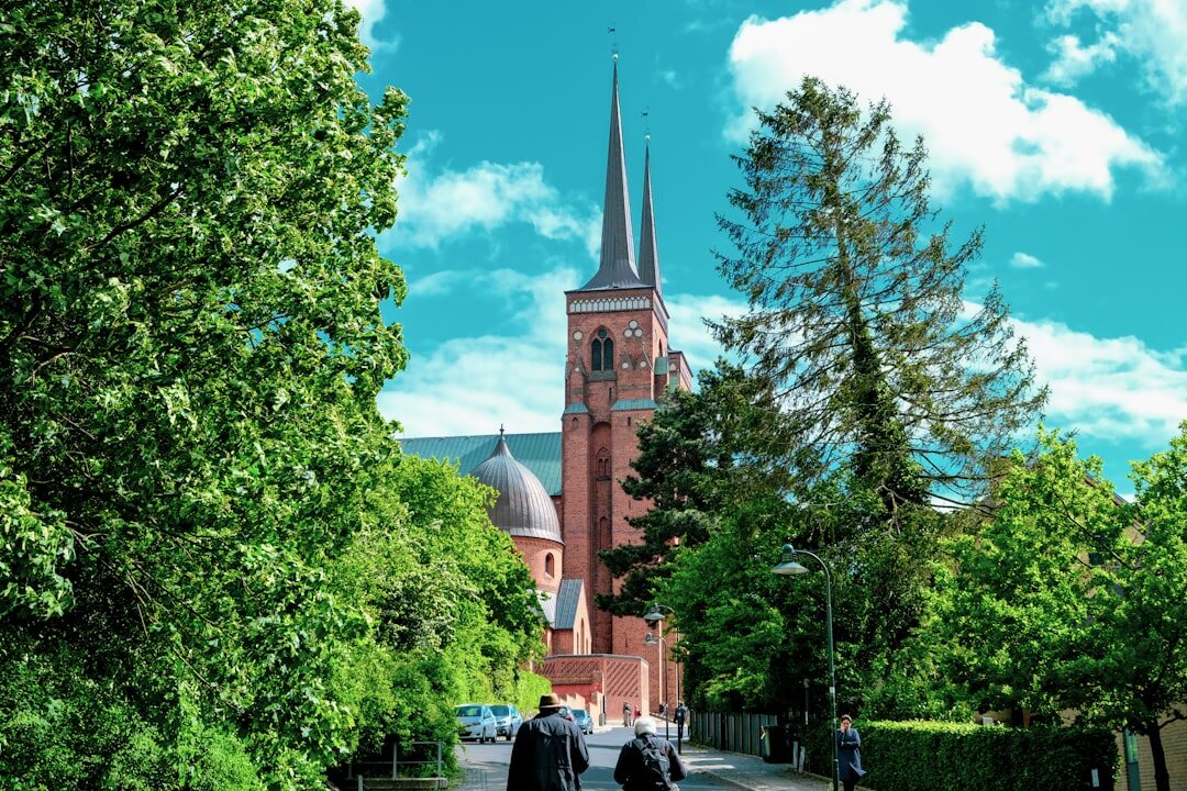Roskilde fjord with the cathedral in the background