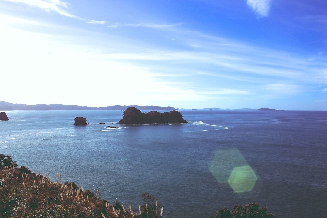 Rocky coastline in North Zealand with cliffs