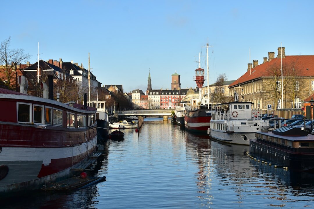Copenhagen canal district on a sunny weekend day
